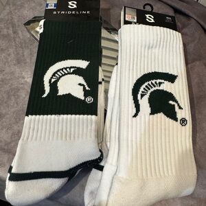 Michigan State  Green and‎ White Tall Socks set of 2